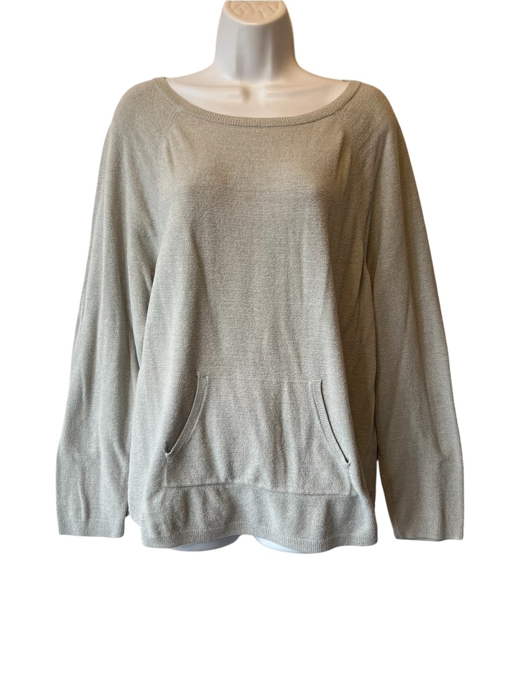Barefoot Dreams Cozychic Ultra lite XL Sea glass green Pocket Pullover sweater